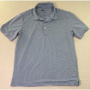 Onward Reserve Youth Boys size XL Blue Striped Performance Polo Shirt